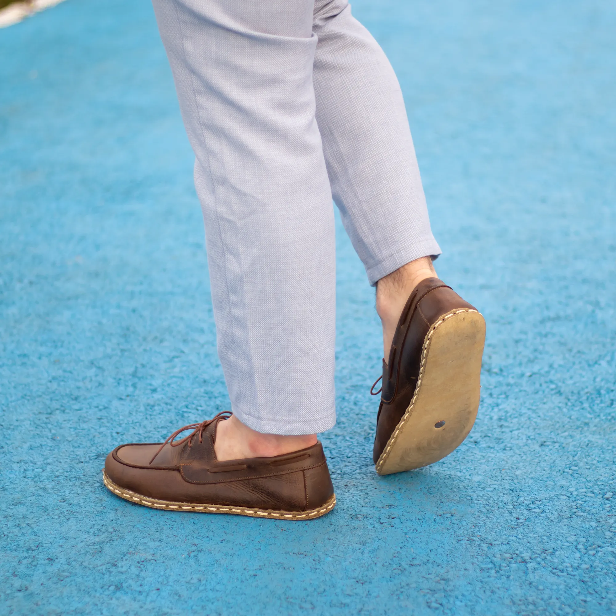 Barefoot Earthing Shoes Crazy Classic Brown Men