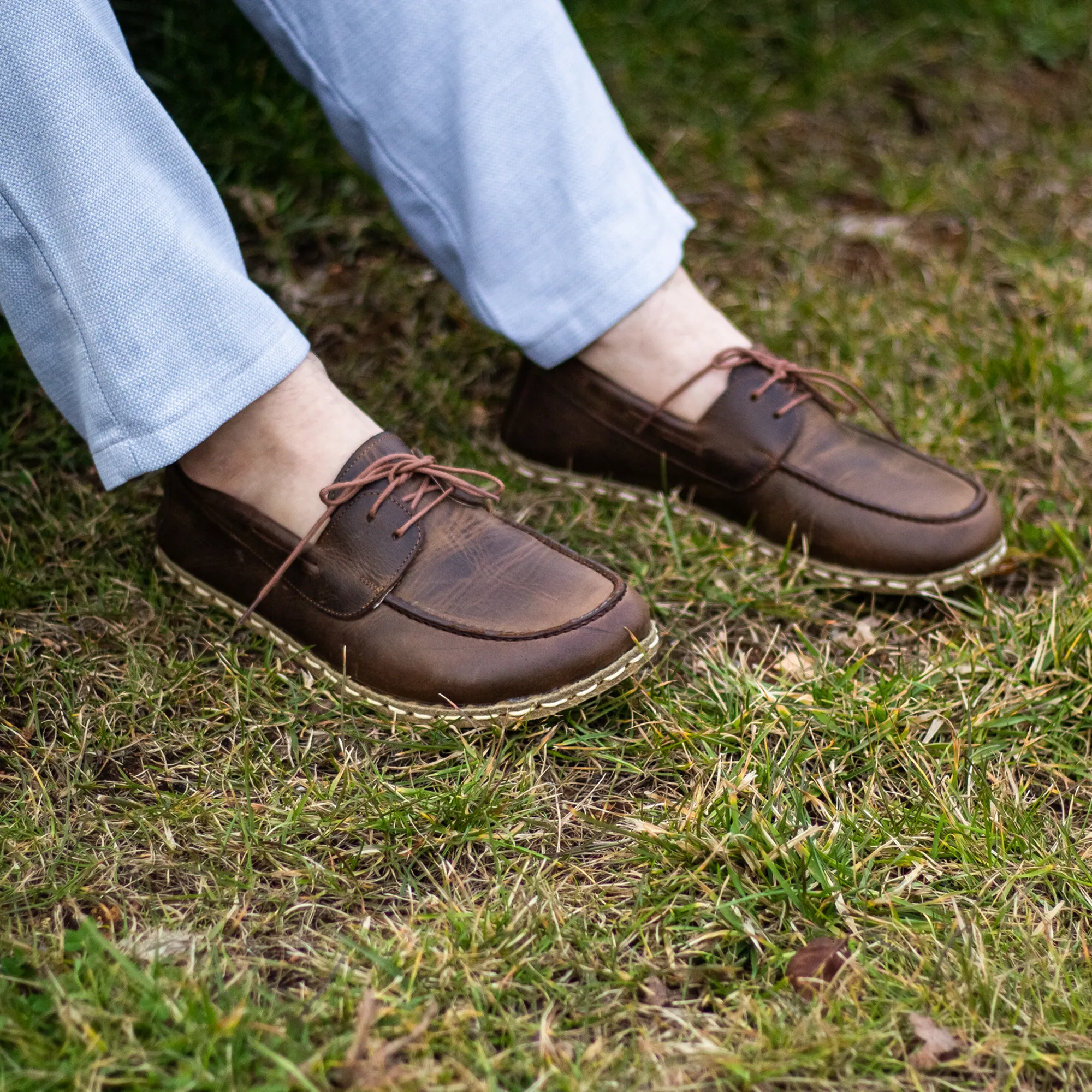 Barefoot Earthing Shoes Crazy Classic Brown Men