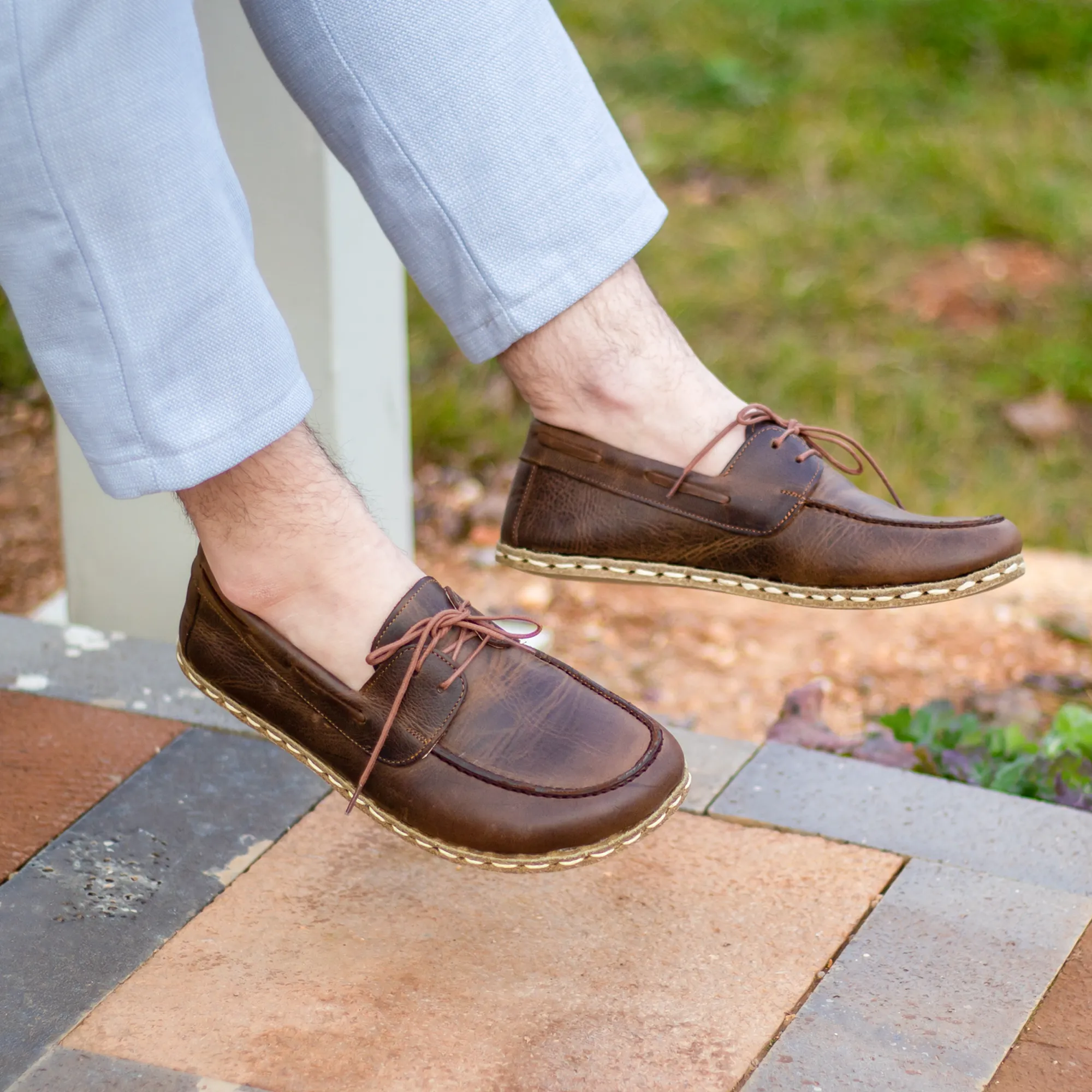 Barefoot Earthing Shoes Crazy Classic Brown Men