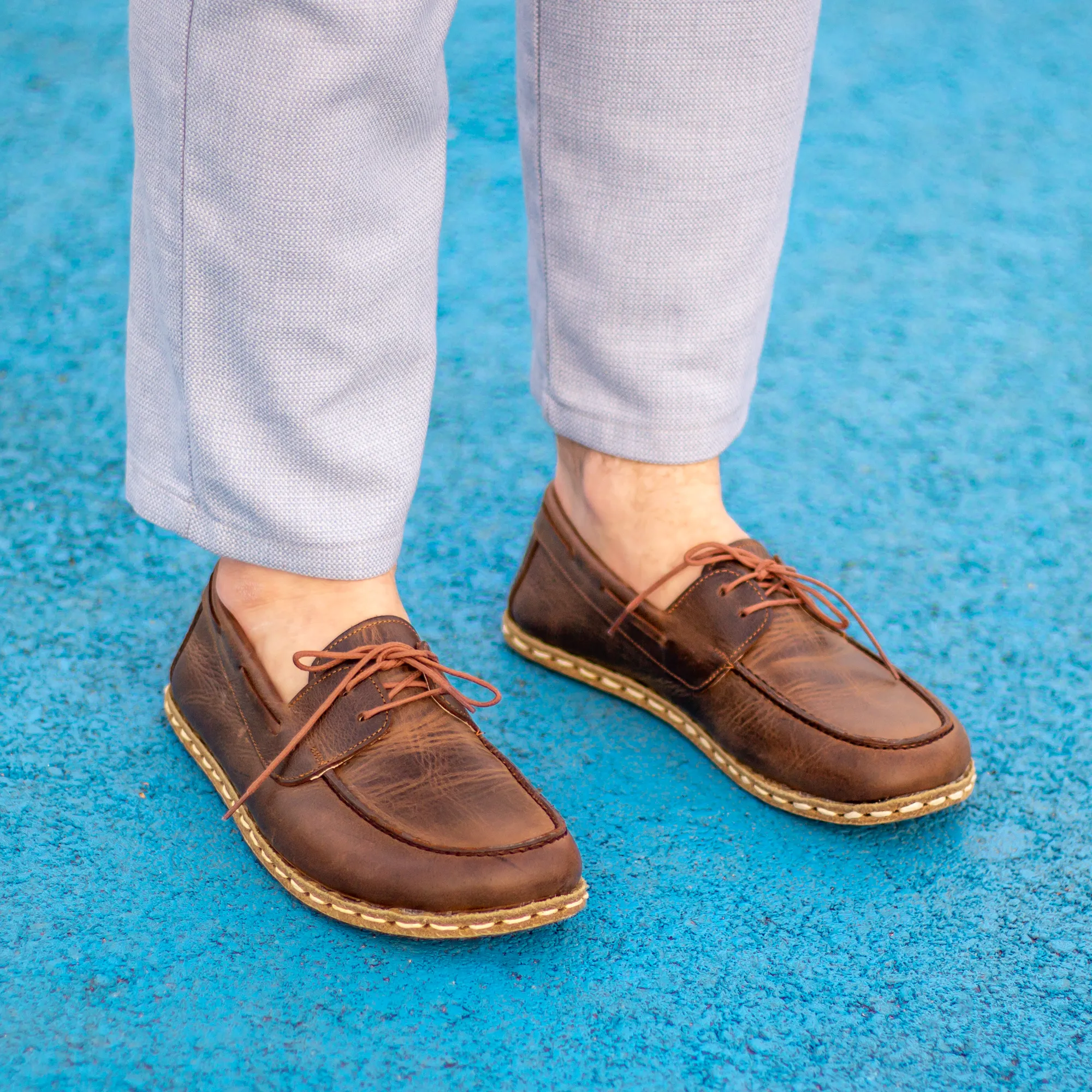 Barefoot Earthing Shoes Crazy Classic Brown Men