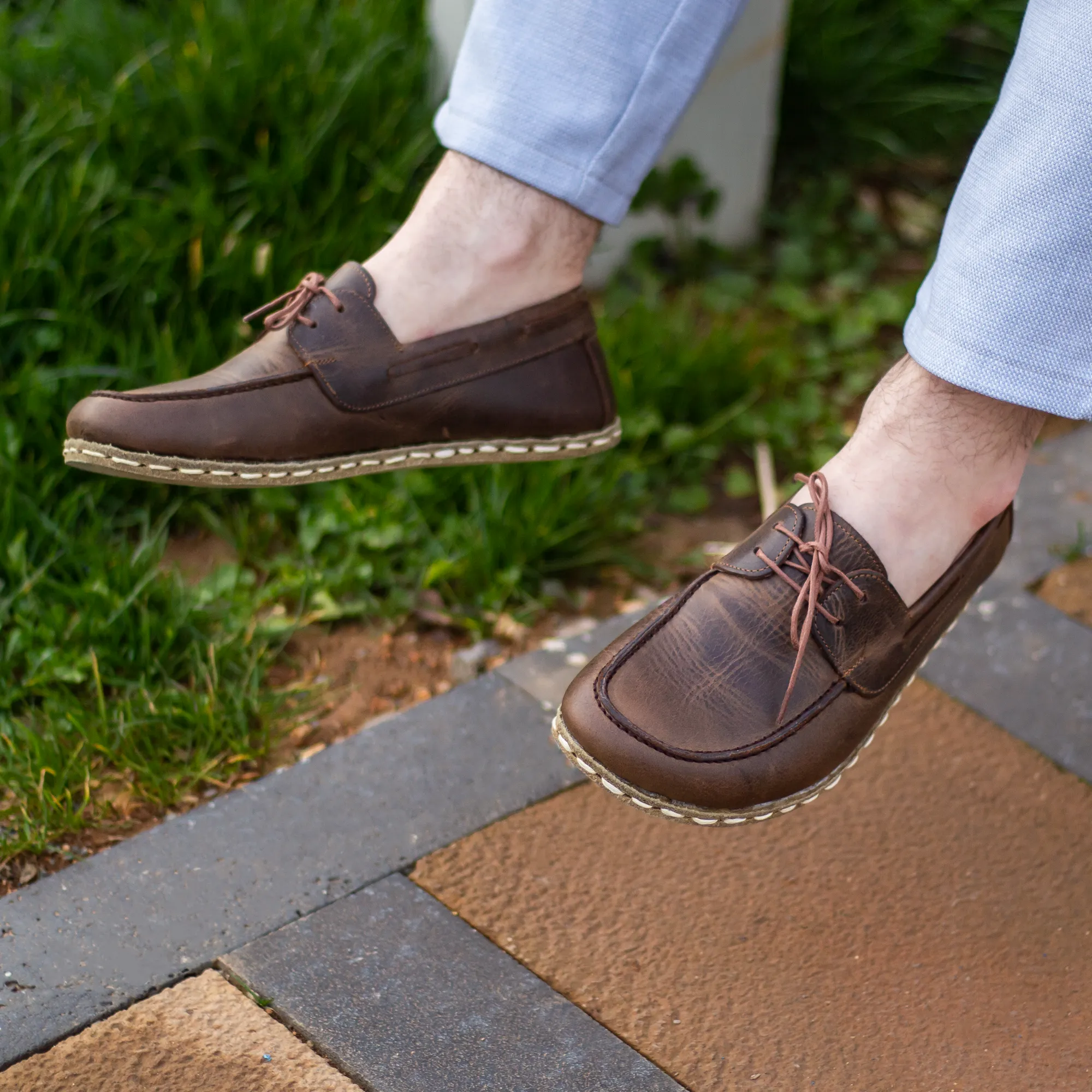 Barefoot Earthing Shoes Crazy Classic Brown Men