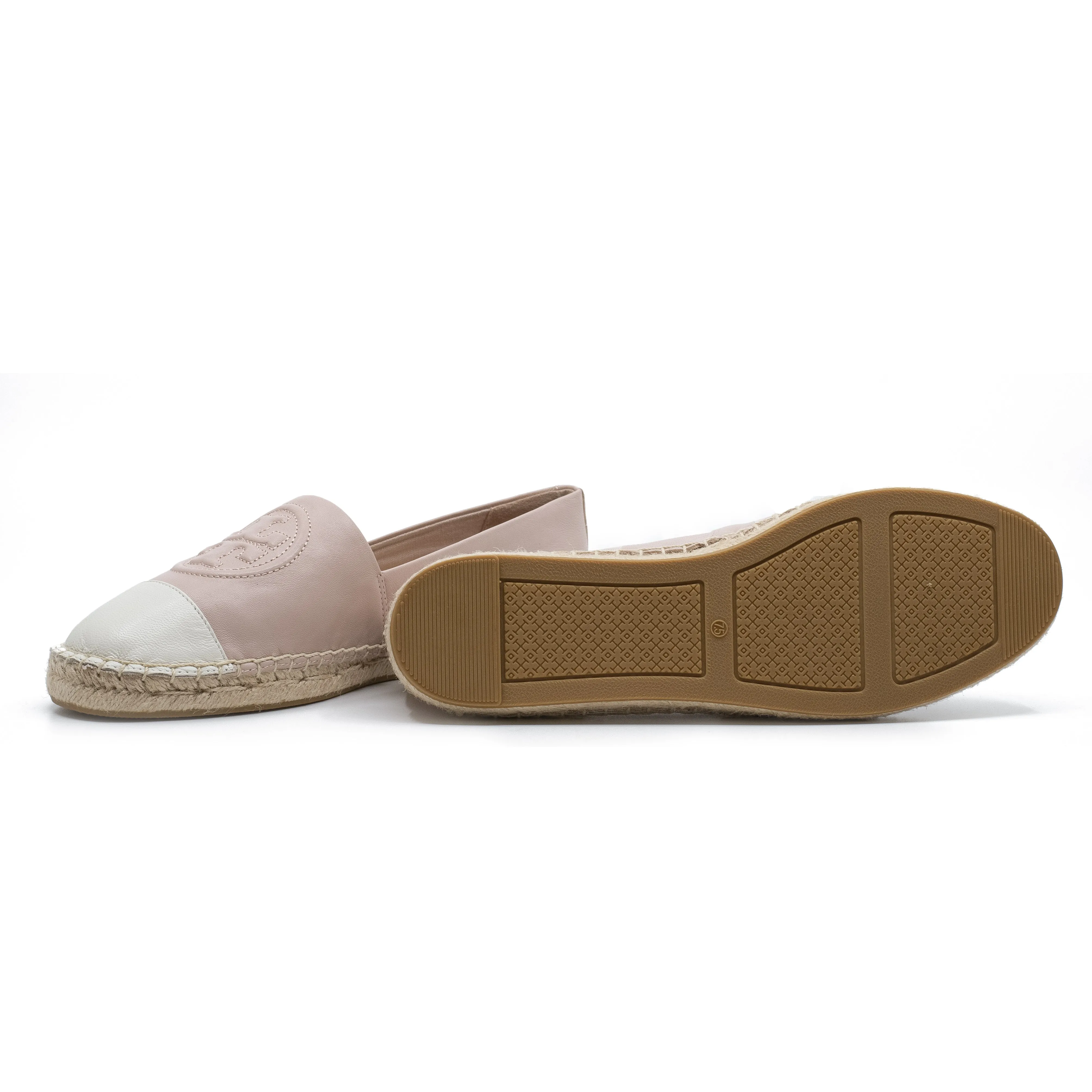 Benton Color-block Espadrille in Seashell Pink & New Ivory