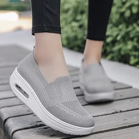 Breathable Mesh Upper Wedge Shoes