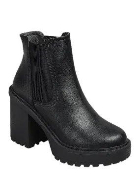 Charlie Chelsea Lug Black Boots