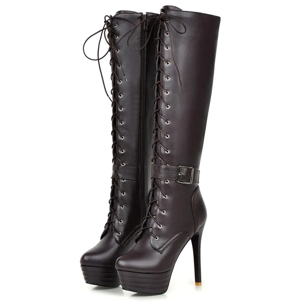 Funki Buys | Boots | Women's Knee-High Chic High Stiletto Boot