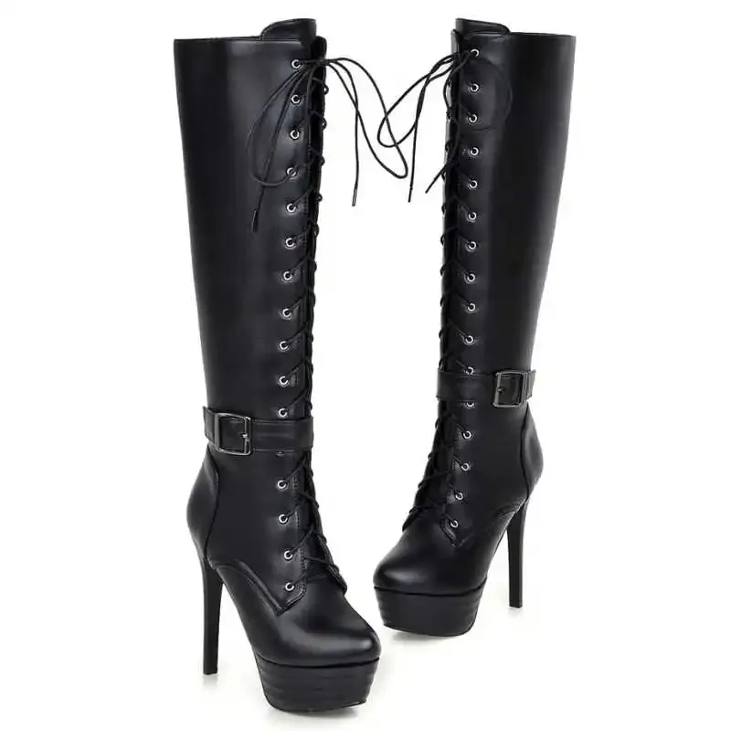 Funki Buys | Boots | Women's Knee-High Chic High Stiletto Boot