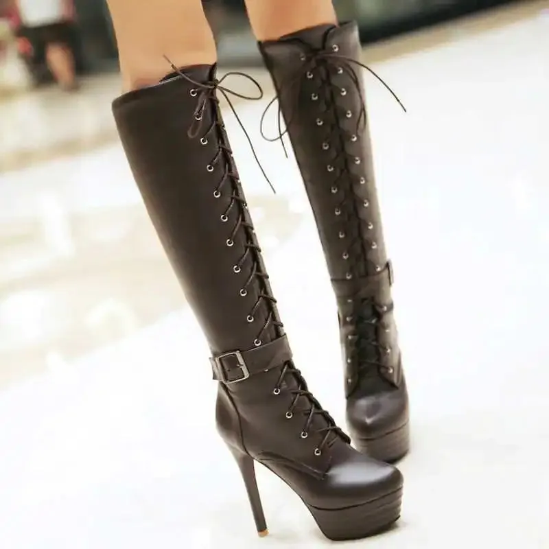 Funki Buys | Boots | Women's Knee-High Chic High Stiletto Boot