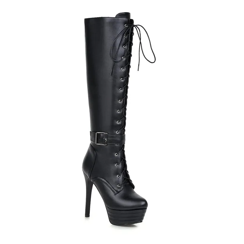 Funki Buys | Boots | Women's Knee-High Chic High Stiletto Boot
