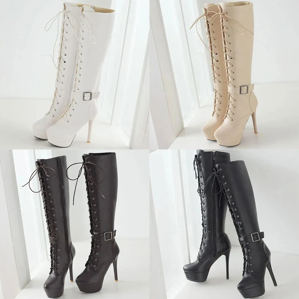Funki Buys | Boots | Women's Knee-High Chic High Stiletto Boot