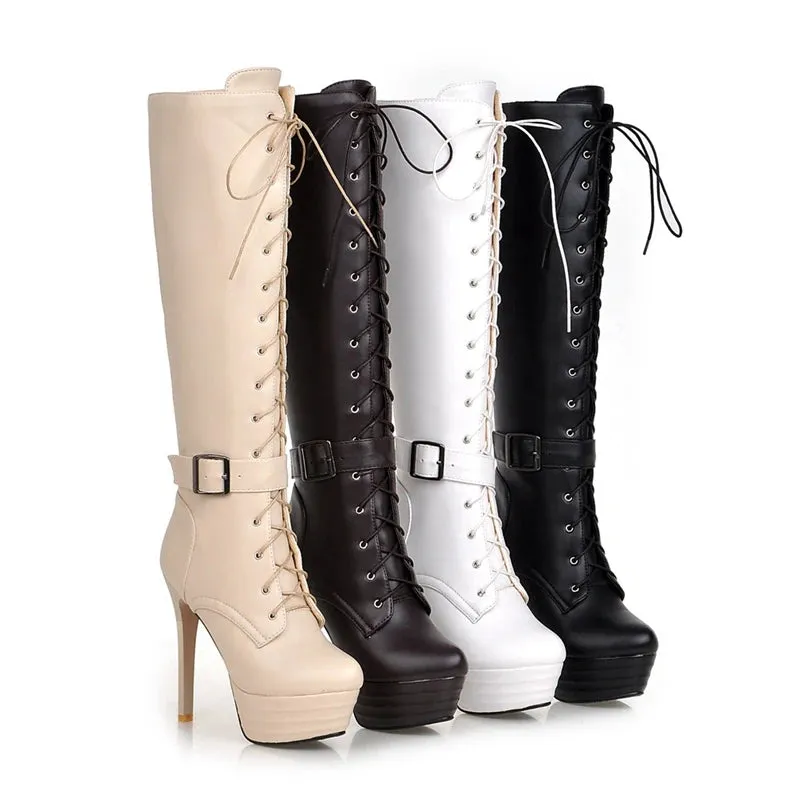 Funki Buys | Boots | Women's Knee-High Chic High Stiletto Boot