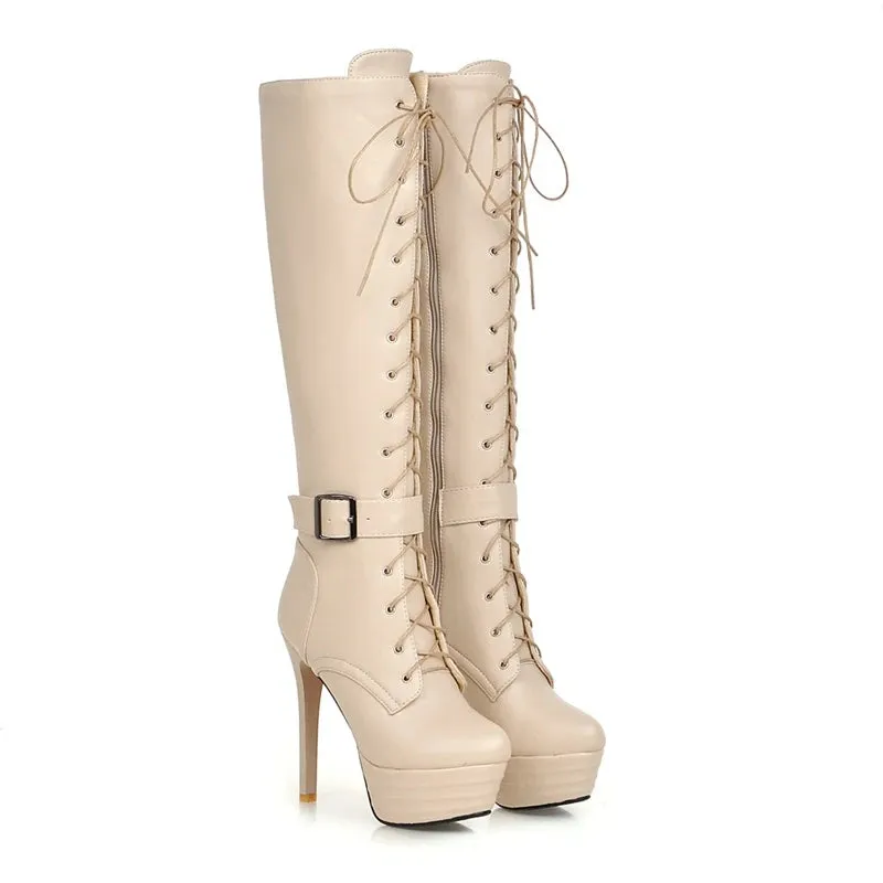 Funki Buys | Boots | Women's Knee-High Chic High Stiletto Boot