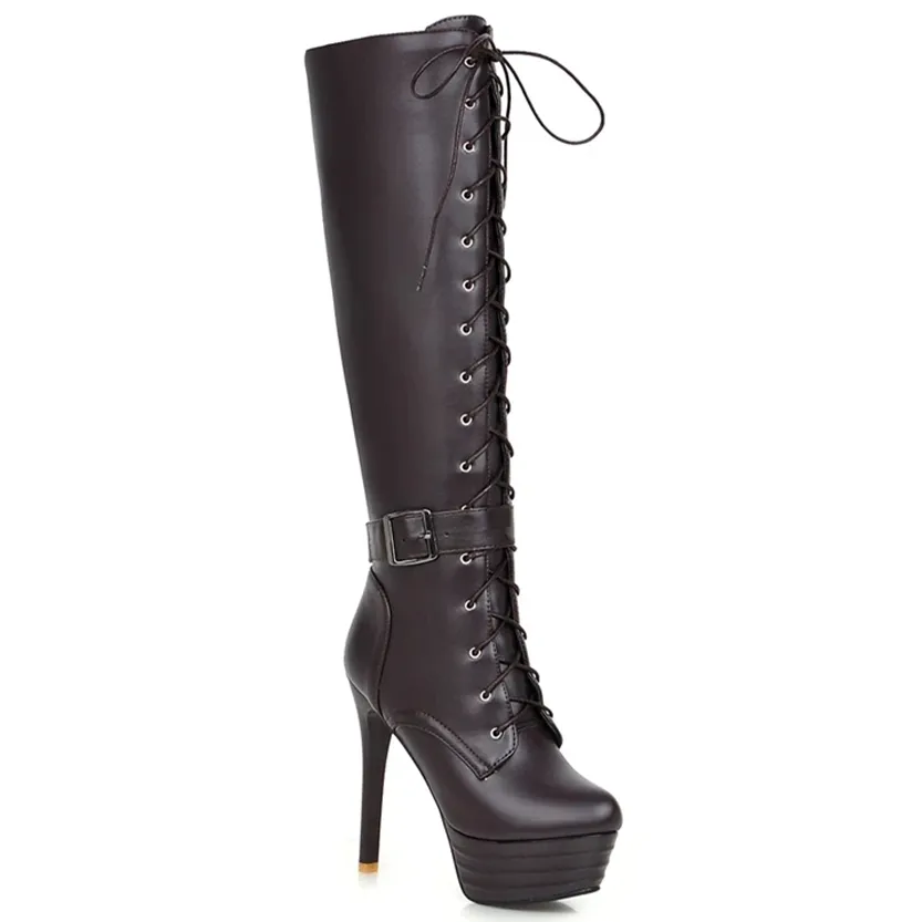 Funki Buys | Boots | Women's Knee-High Chic High Stiletto Boot
