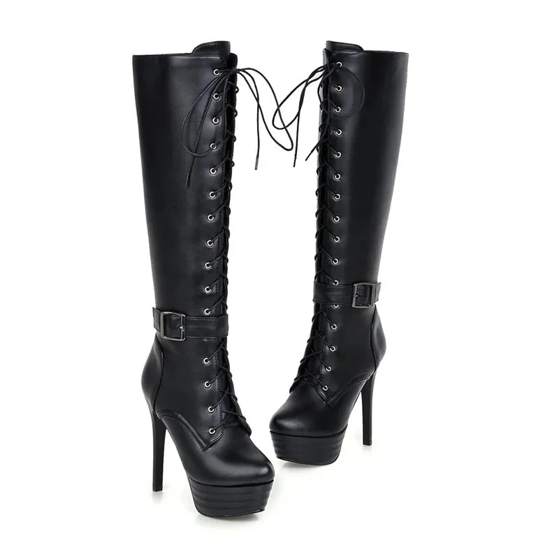 Funki Buys | Boots | Women's Knee-High Chic High Stiletto Boot