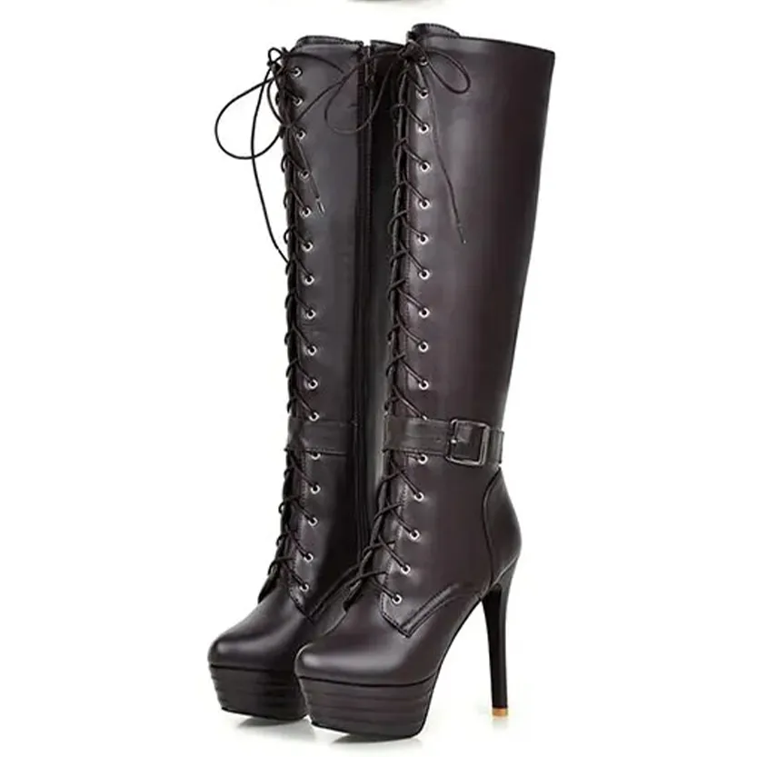 Funki Buys | Boots | Women's Knee-High Chic High Stiletto Boot
