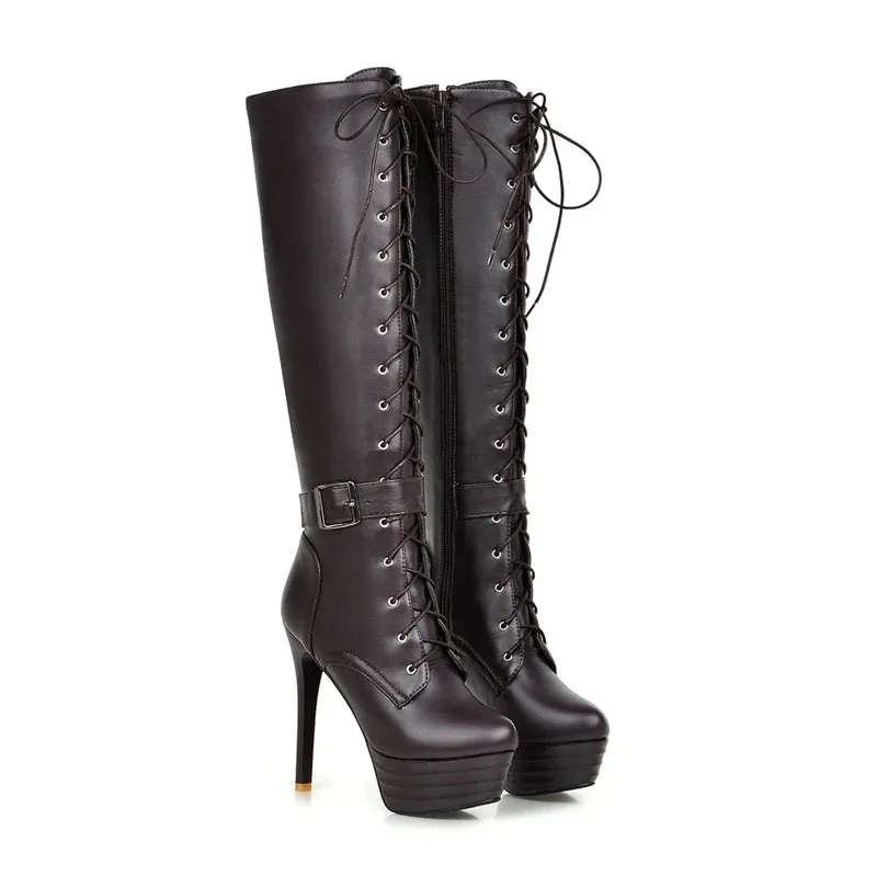 Funki Buys | Boots | Women's Knee-High Chic High Stiletto Boot