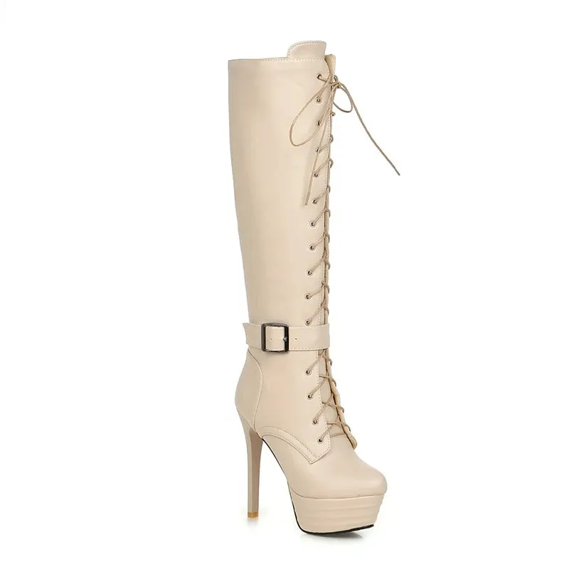 Funki Buys | Boots | Women's Knee-High Chic High Stiletto Boot