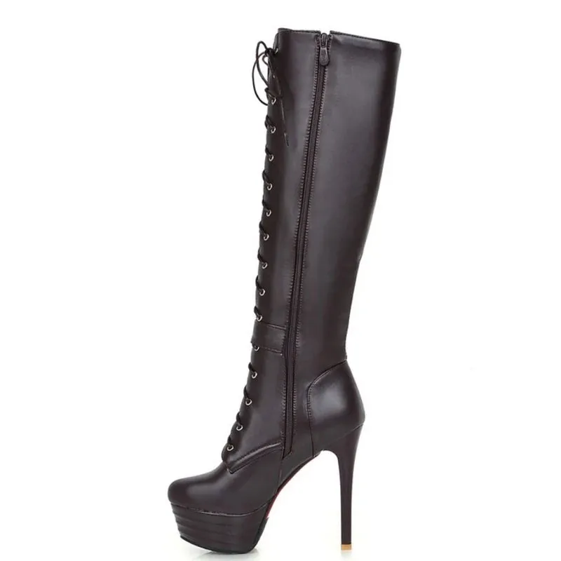 Funki Buys | Boots | Women's Knee-High Chic High Stiletto Boot