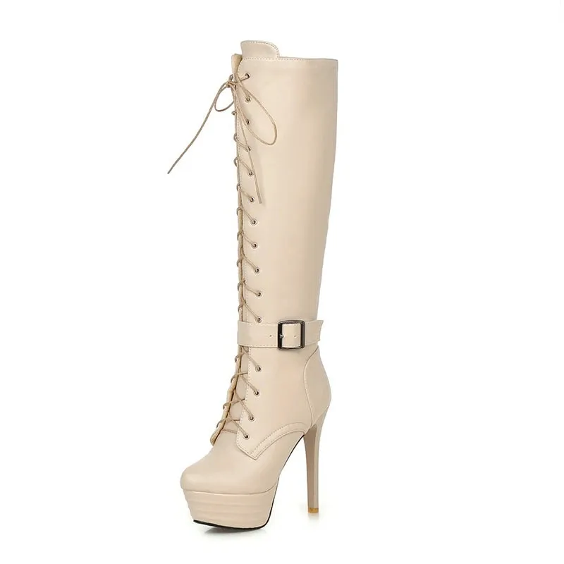 Funki Buys | Boots | Women's Knee-High Chic High Stiletto Boot