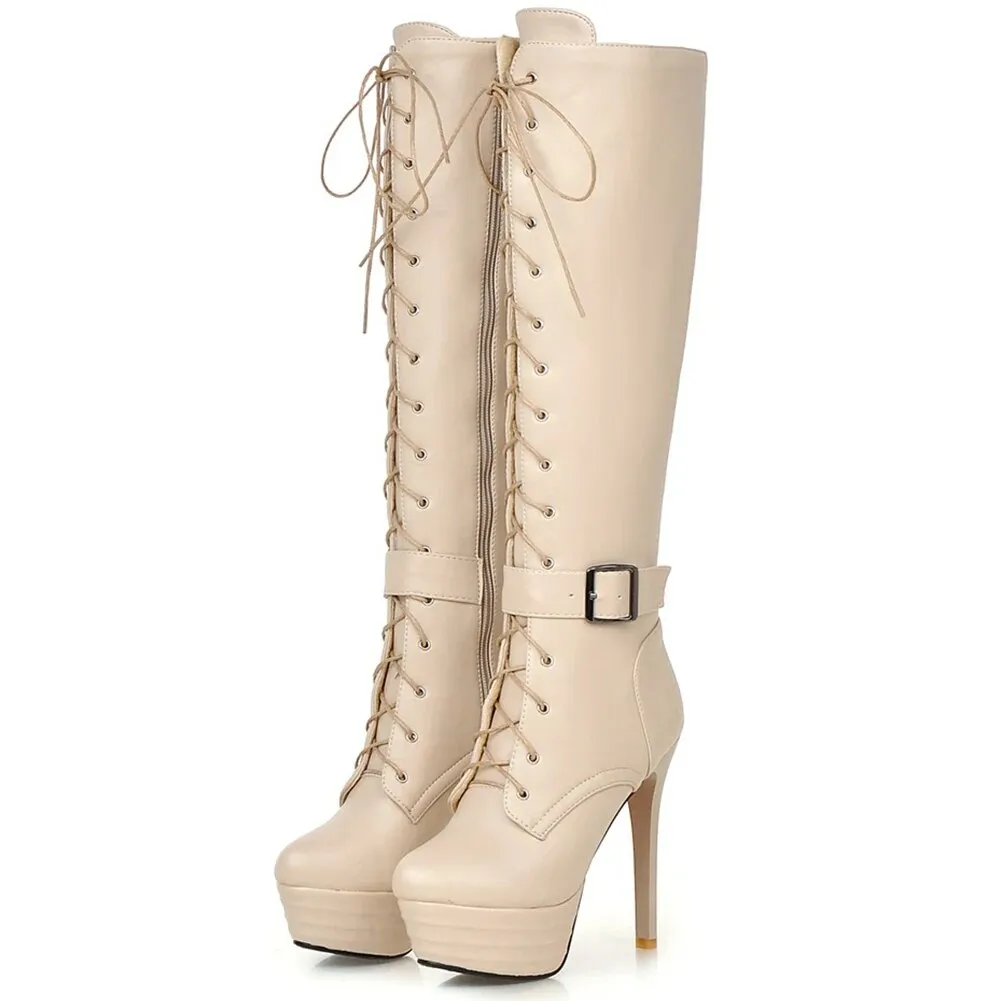 Funki Buys | Boots | Women's Knee-High Chic High Stiletto Boot