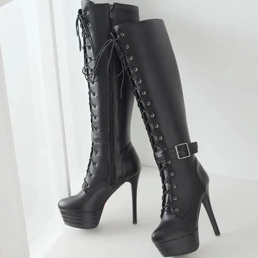 Funki Buys | Boots | Women's Knee-High Chic High Stiletto Boot