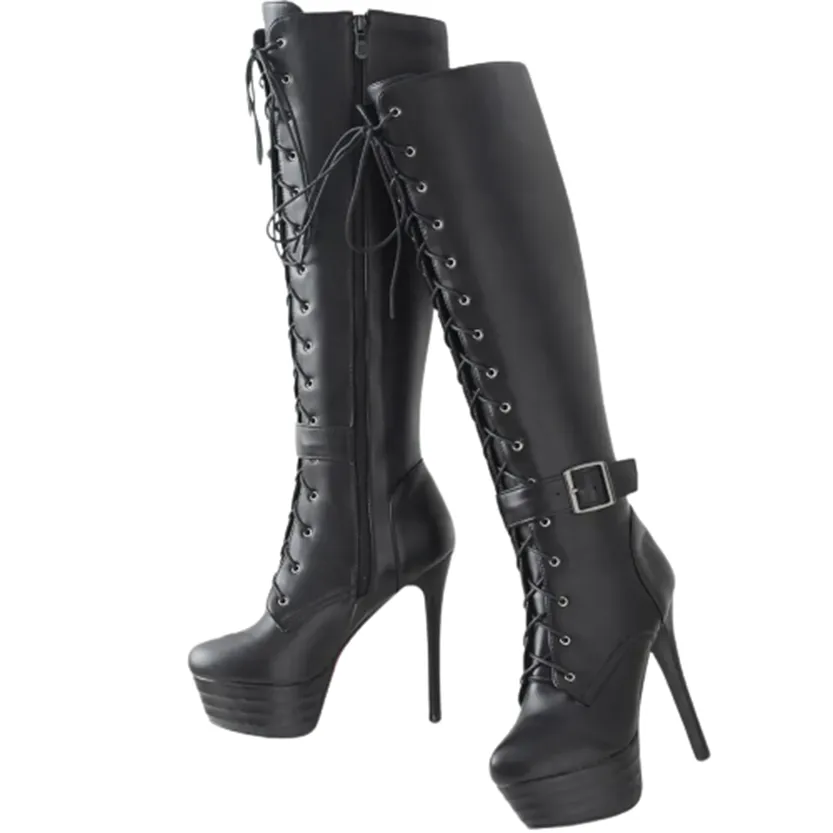 Funki Buys | Boots | Women's Knee-High Chic High Stiletto Boot