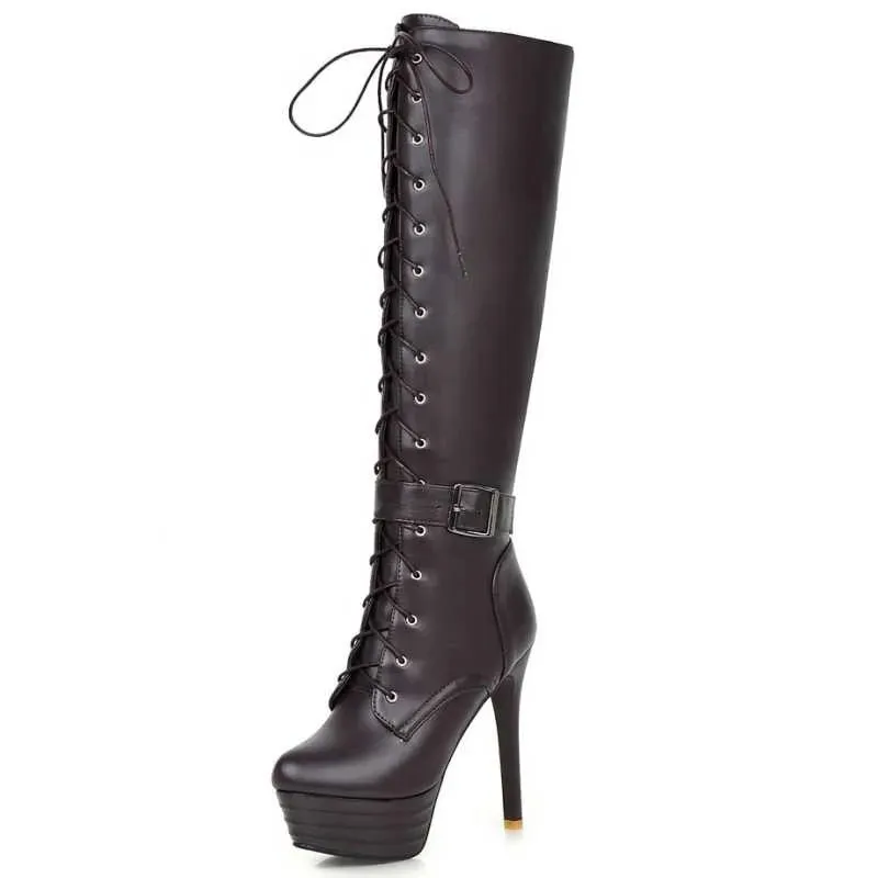 Funki Buys | Boots | Women's Knee-High Chic High Stiletto Boot