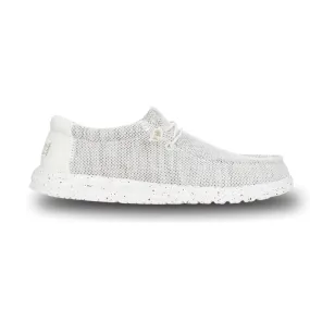 HEYDUDE Wally Stretch Sox Storm White Size 8, Men’s Shoes, Slip-on Loafers, Comfortable & Light-Weight