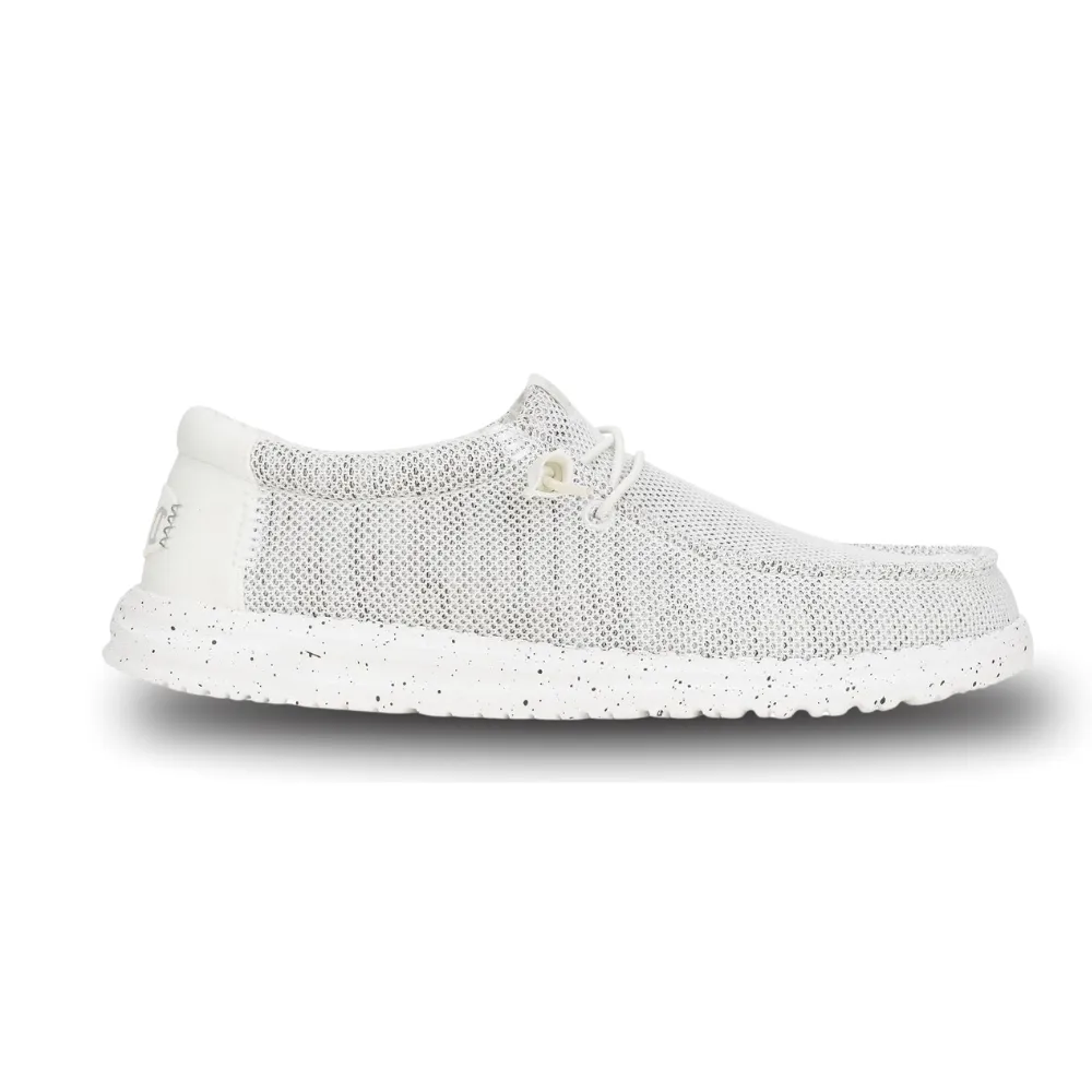 HEYDUDE Wally Stretch Sox Storm White Size 8, Men’s Shoes, Slip-on Loafers, Comfortable & Light-Weight