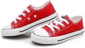 Kids Low Top Canvas Sneakers, 6 Colors Available | Laces Included, Back to School Essentials | Ages 2-14 y/o
