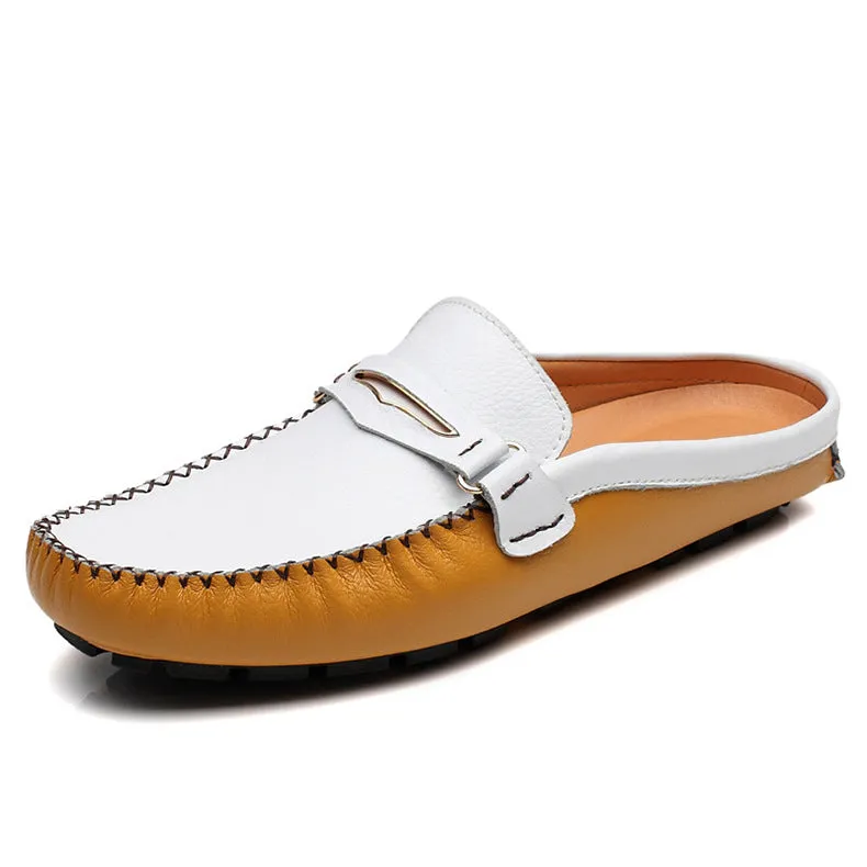 men's leather breathable peas casual shoes
