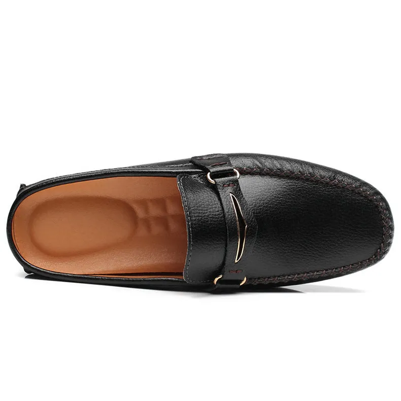 men's leather breathable peas casual shoes