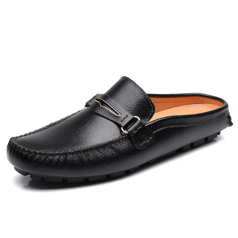 men's leather breathable peas casual shoes