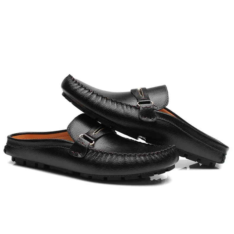 men's leather breathable peas casual shoes