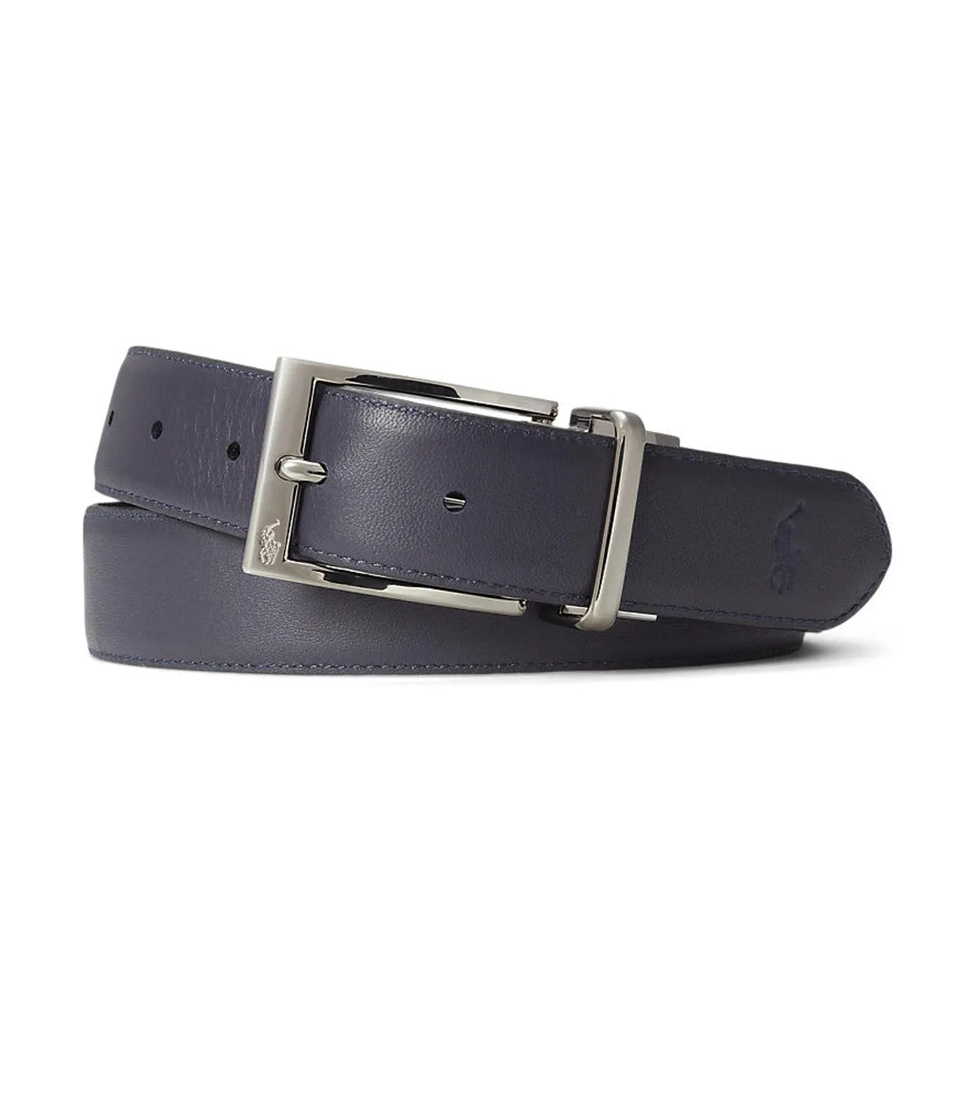 Men's Reversible Leather Dress Belt Black/Refined Navy