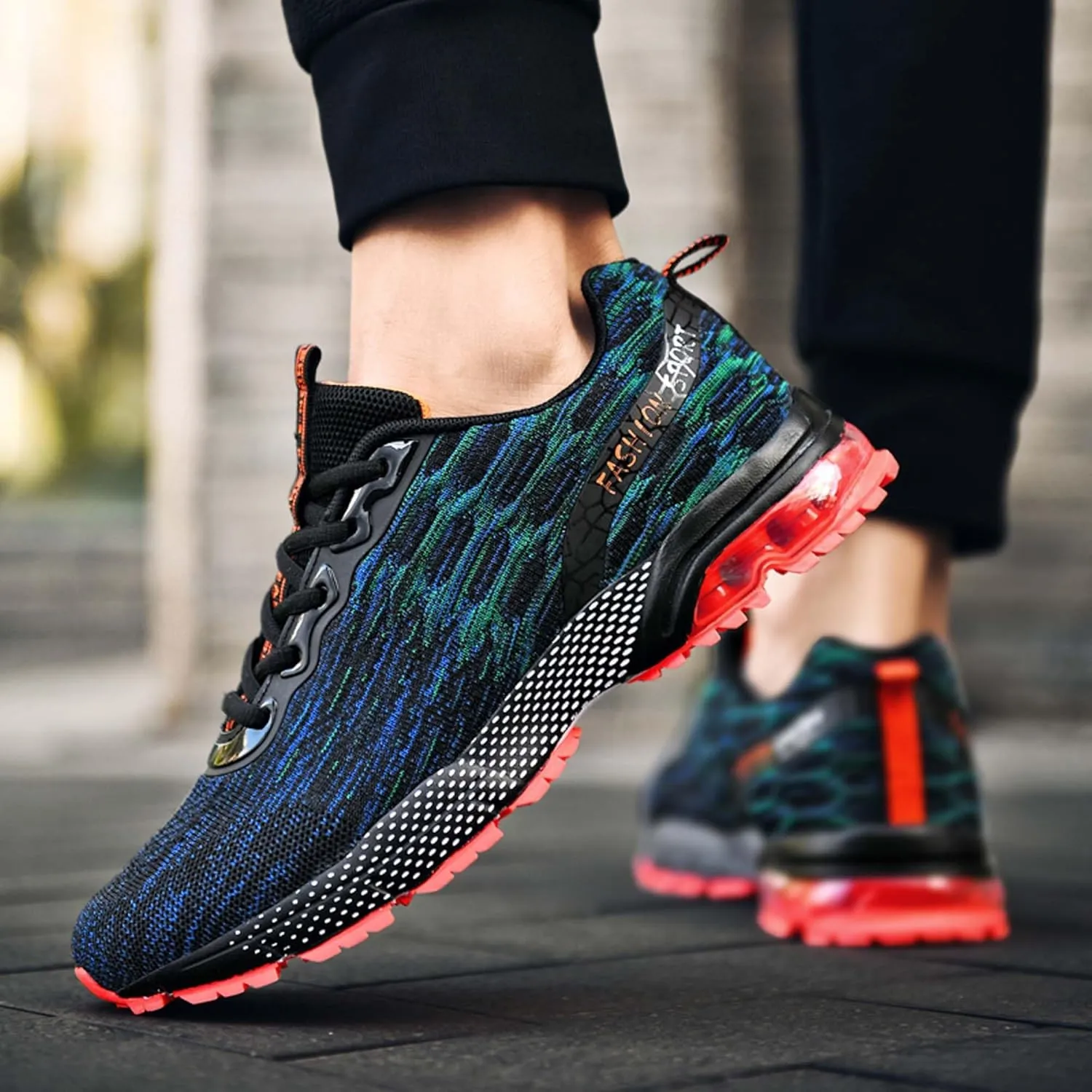 Mens Summer air Cushion Running Sneakers Shoes,Fashion Sport Running Athletic Tennis Walking Shoes,Anti Slip Sports Running Plus Size Shoes