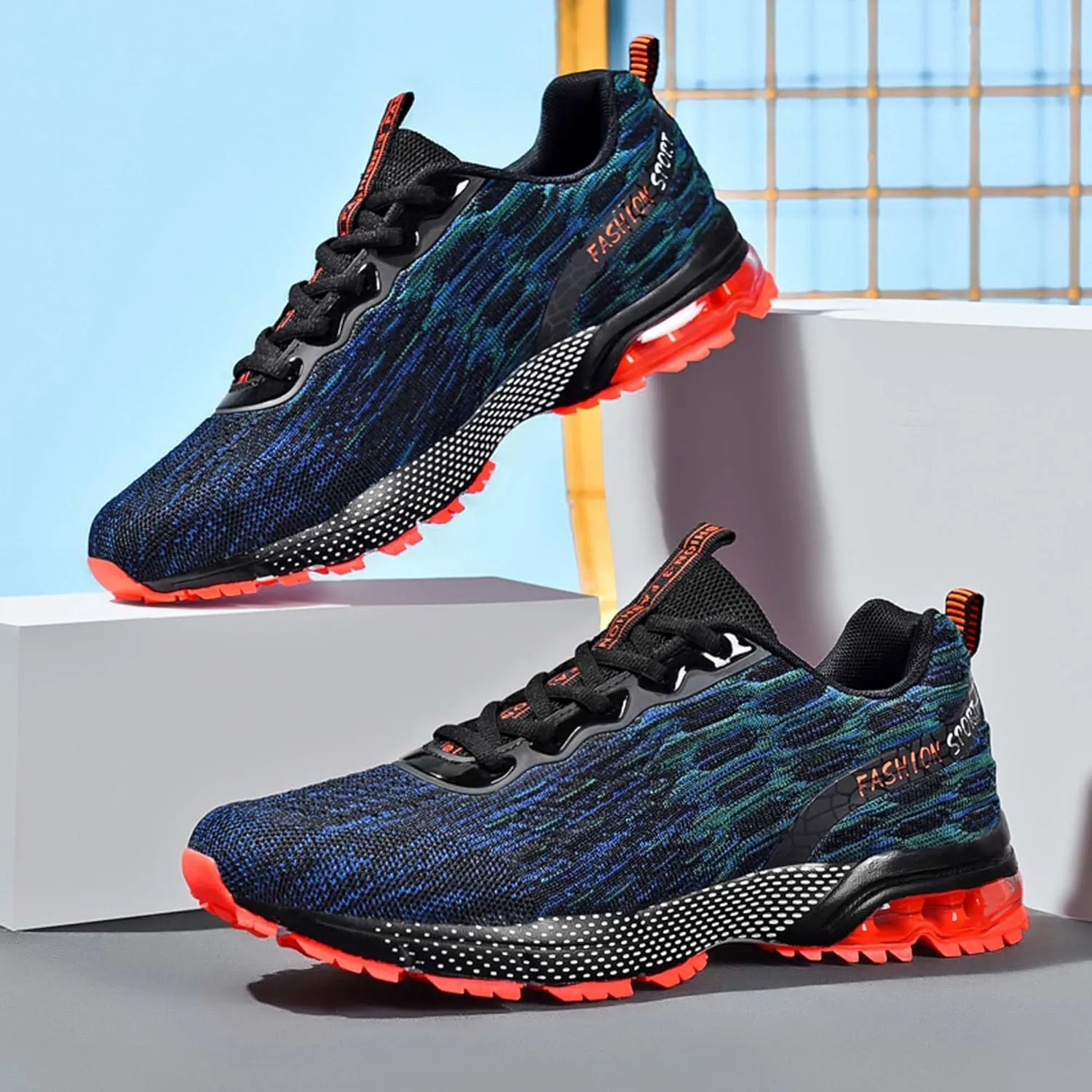 Mens Summer air Cushion Running Sneakers Shoes,Fashion Sport Running Athletic Tennis Walking Shoes,Anti Slip Sports Running Plus Size Shoes