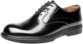 Modern Low Top Pointed Toe Tuxedo Derby Shoes Plain Toe Classic Oxfords Shoes for Formal Business Wedding