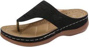 Orthopedic Sandals for Women 2025 Spring Platform Sandal Fashion Wedges Slip On Flip Flops Casual Comfortable Open Toe Dressy Summer Beach Shoes for Vacation