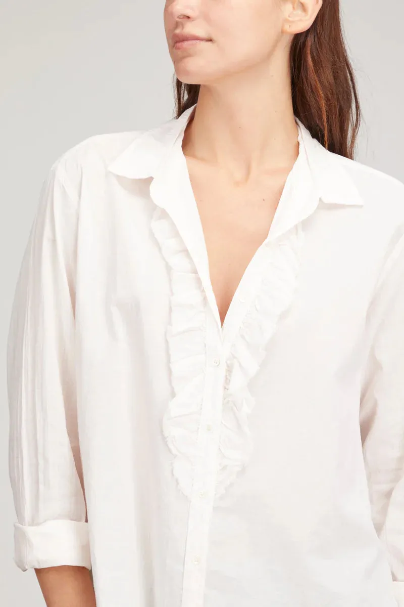 Rhoni Ruffle Shirt - White