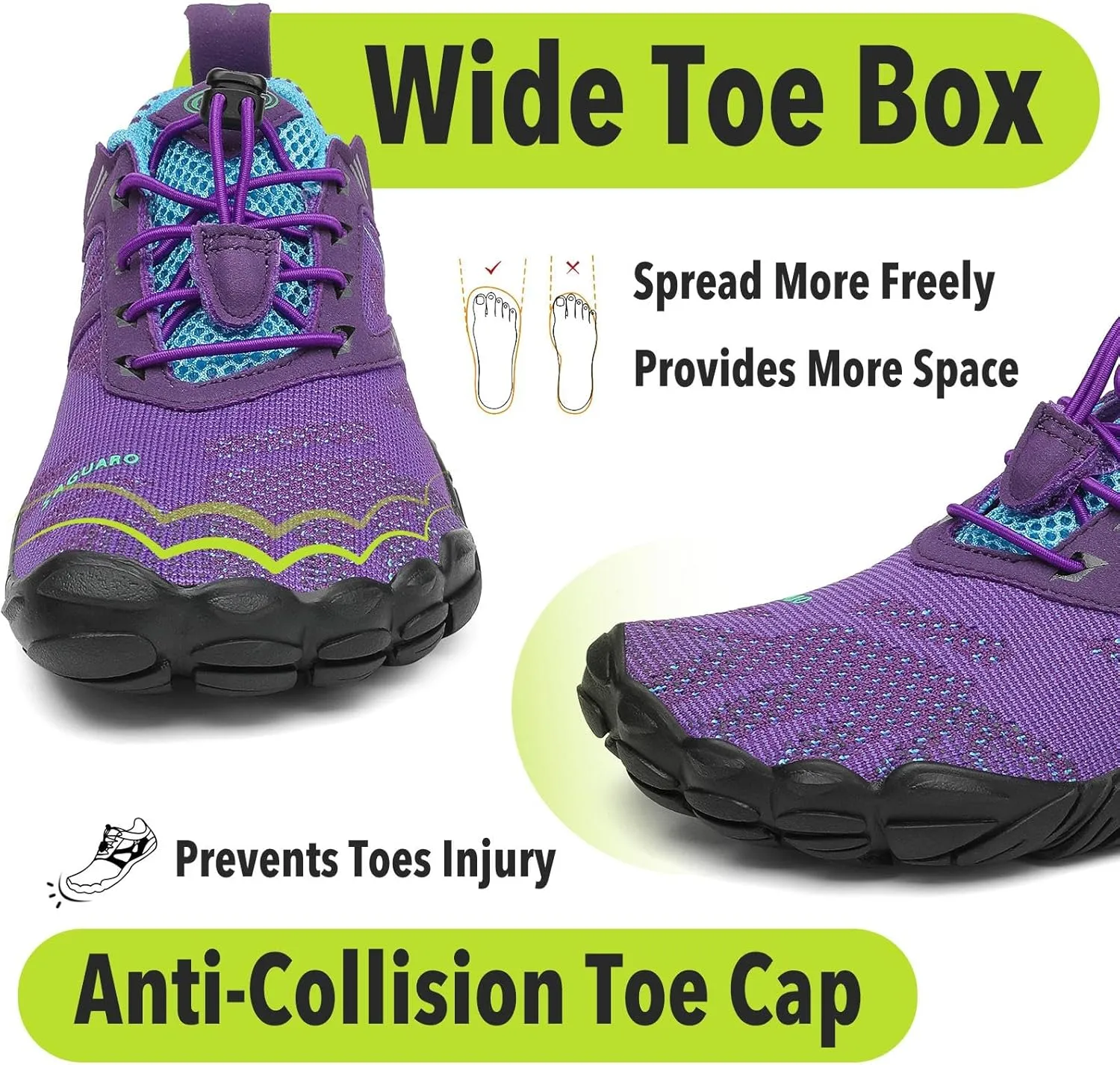 SAGUARO Womens Mens Barefoot Shoes Minimalist Trail Runner Wide Toe Box Zero Drop Outdoor Cross Training Shoe
