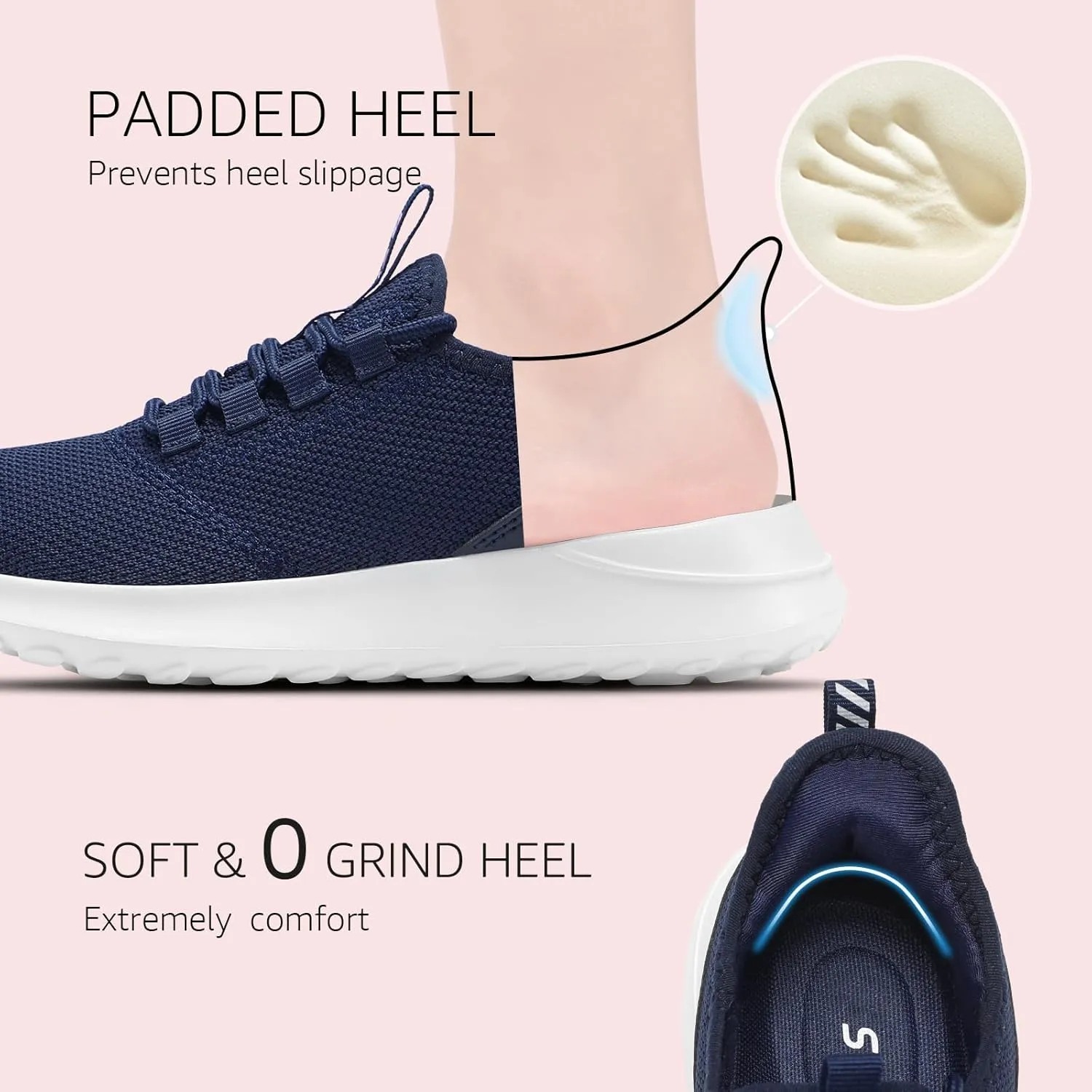 STQ Womens Slip On Sneakers Tennis Walking Orthopedic Shoes Breathable Athletic Gym Workout Cross Training Sneakers