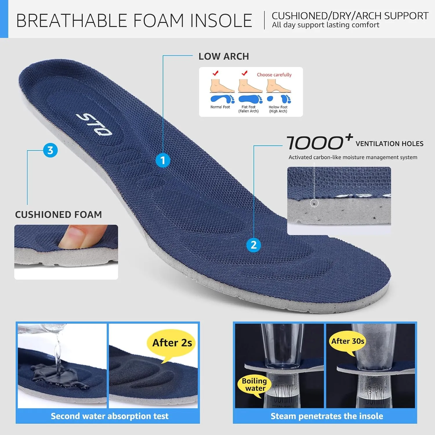 STQ Womens Slip On Sneakers Tennis Walking Orthopedic Shoes Breathable Athletic Gym Workout Cross Training Sneakers