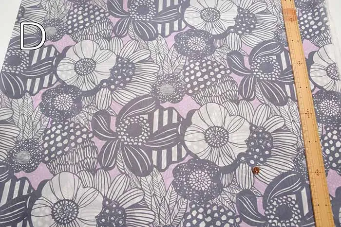 Water-repellent finish Nylon taffeta printed fabric Art Flower