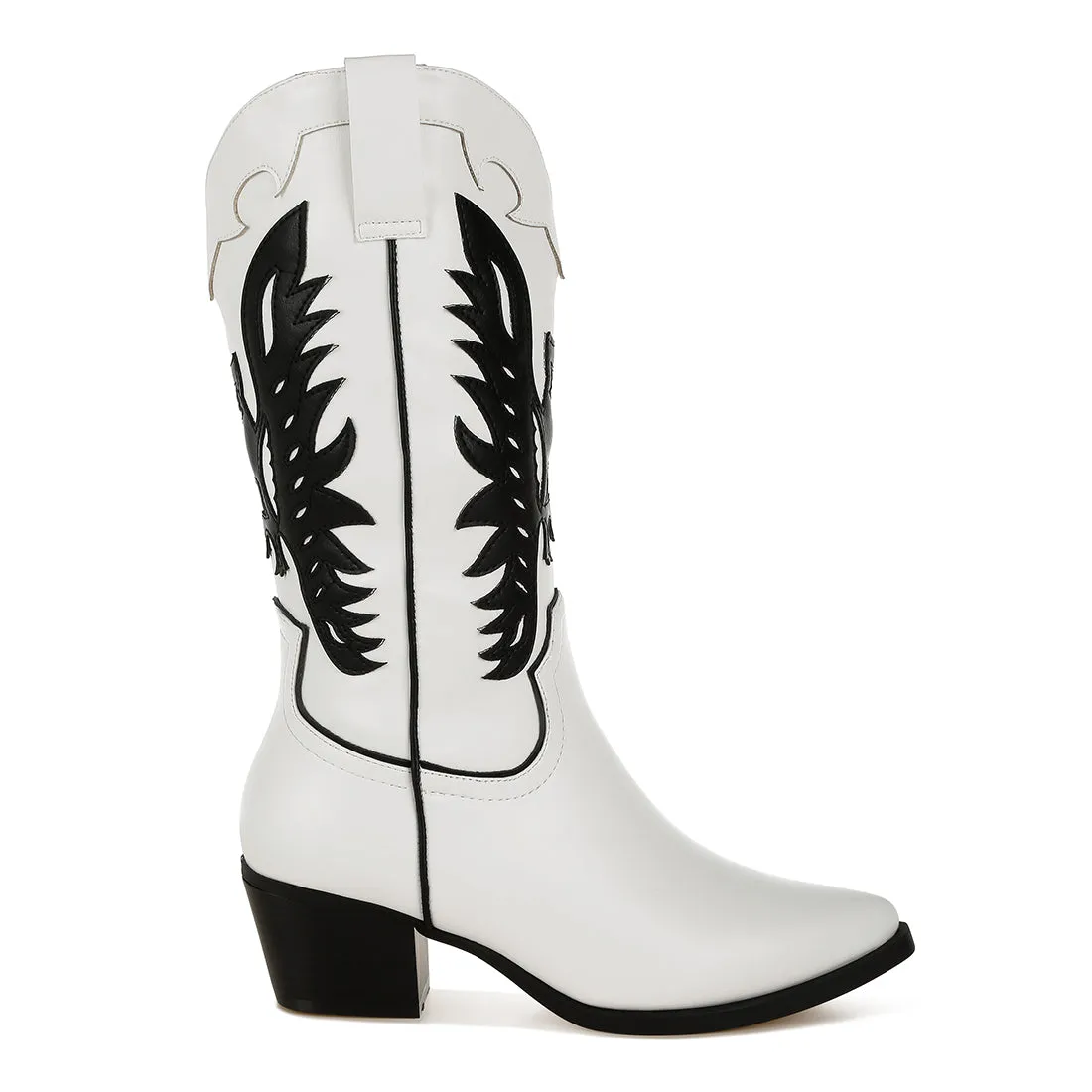 Winged Patchwork Cowboy Boots