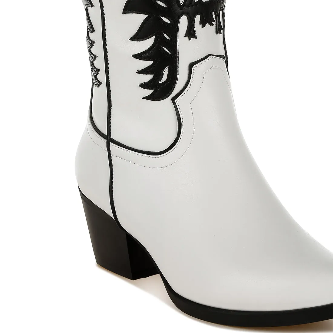 Winged Patchwork Cowboy Boots