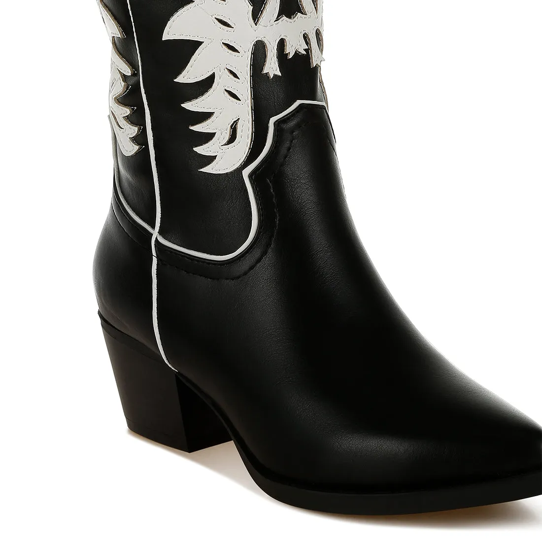 Winged Patchwork Cowboy Boots