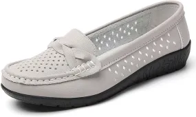 Women's Casual Slip On Loafers Comfortable Flat Shoes Breathable Soft Sole Everyday Walking Shoes for Women Fashion Versatile Wear