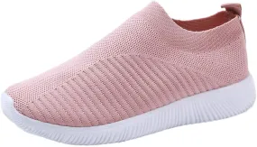 Women's Fashion Sneaker Non Slip Breathable Lightweight Comfortable Lace Up Sparkly Tennis Shoes for Women Womens Loafer Flats No Lace Sneakers Women