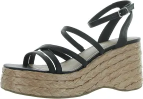 Womens FINNICKK Strappy Faux Leather Espadrilles
