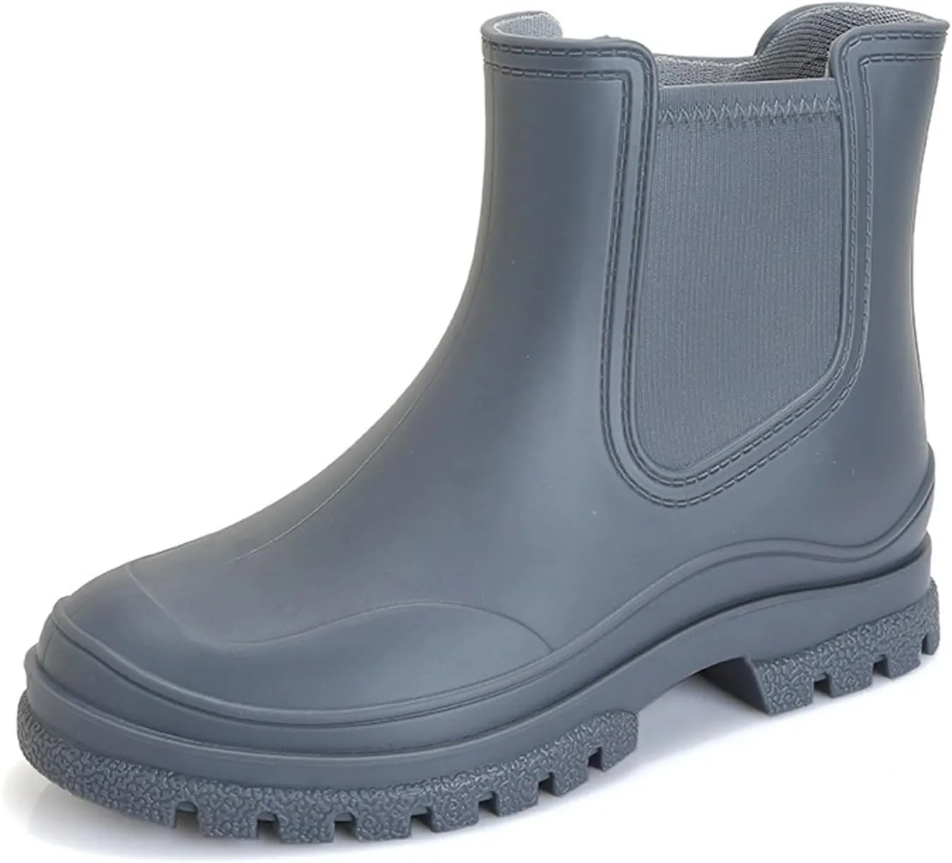 Women's Multi-colored Round Toe PVC Rain Bootie, Size 6.5, Women's Outdoor Casual Boot, Fall, Kitten Heel, Pull-On, Medium Width, Not Water Resistant, 3412250011, 9UbnL1R7h